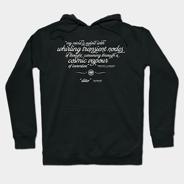 My mind is aglow - Hedley Lamarr - white Hoodie by DAFTFISH